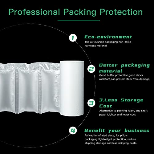 985ft Air Pillow Cushion Film Roll for Bubble Wrap,Packaging 3000pcs