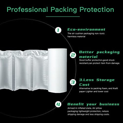 985ft Air Pillow Cushion Film Roll for Bubble Wrap,Packaging 3000pcs