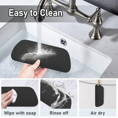 LOPNUR 2 Pack Refrigerator Drip Tray Catcher, Large 9x3.1" Trapezoid, Black - color: Black, size: Trapezoid - 9"x3.1"