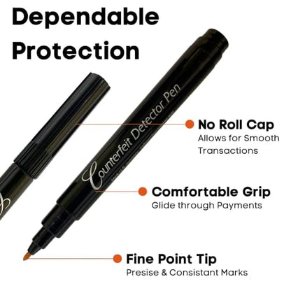 Dri Mark 30 Pack Counterfeit Bill Detector Marker Pen, Made in The USA, 3 Times More Ink, Pocket Size, Fake Money Checker - Money Loss Prevention Tester & Fraud Protection for U.S. Currency - size: 30 Pack