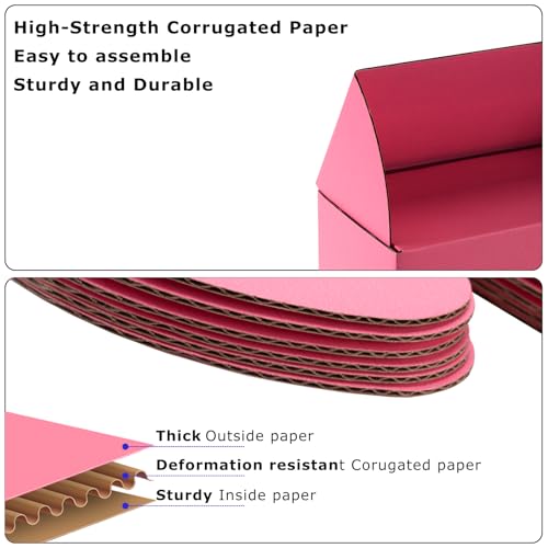 7x5x4 inch Pink Shipping Boxes for Small Business- Set of 25 - color: Pink, size: 7x5x4 Inch