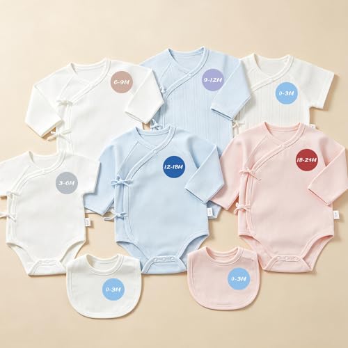 540 Pcs Baby Clothes Size Stickers 1.25 Inch Infant Clothing Size Labels 0-24M 0-3M 3-6M 6-9M 9-12M 12-18M 18-24M Circle Sizing Stickers for Baby Closet Organization Retail Store Consignment