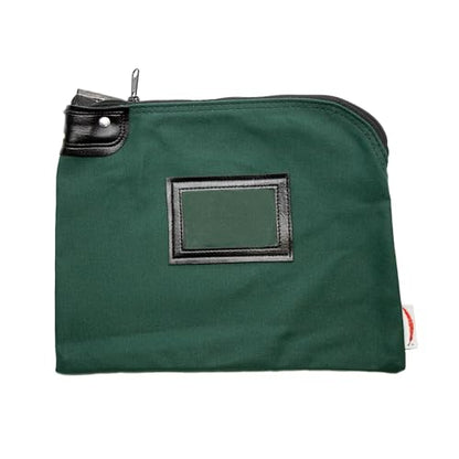 Locking Canvas Cash Bag, Forest Green, 9 x 12 Inch - color: Forest Green