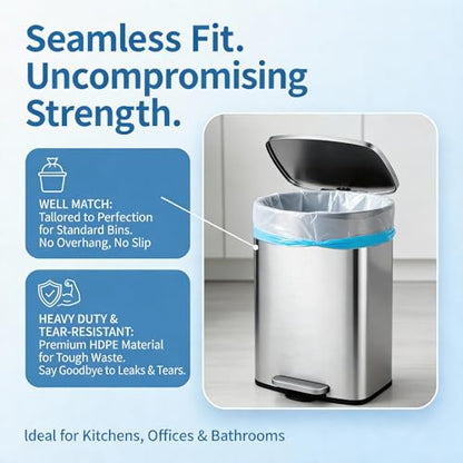 Kitchen 10 Gallon Trash Bag Drawstring,1.2 Mil,Unscented,120 Count - color: 10gal-120