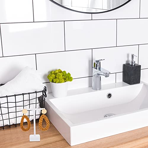 Acrylic Earrings Display Holder T-bar Earrings Stand Holder Tree Stand Countertop Hanging Jewelry Organizer for Necklaces Bracelet - color: White