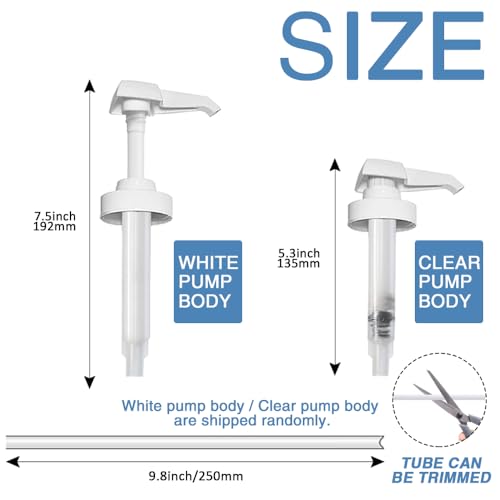 AMORIX 2 Pcs 38-400 Gallon Pump Dispenser, Black & White, for Gallon Jug - size: 38/400-10cc x 2pcs