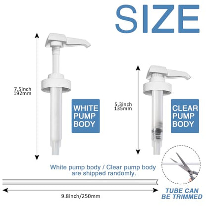AMORIX 2 Pcs 38-400 Gallon Pump Dispenser, Black & White, for Gallon Jug - size: 38/400-10cc x 2pcs