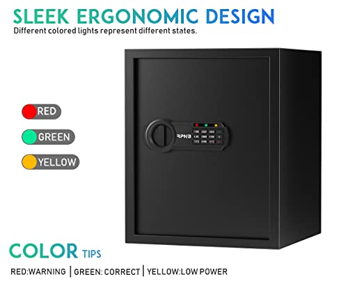 RPNB Digital Home Safe Box,Personal Safe,Money Safes for Home,1.52 CuFt - size: 16.51"×13.76"×12.97"