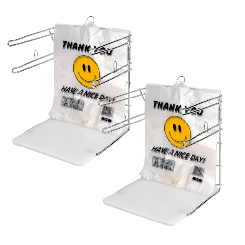 Grocery Bag Holder, 2-Pack Plastic Bag Holder Stand