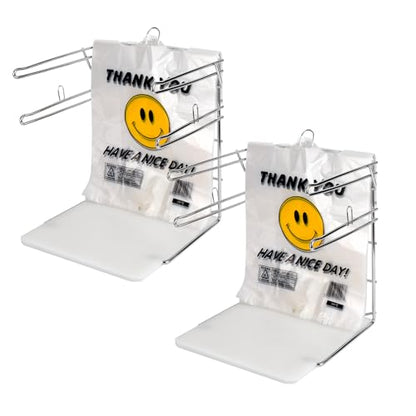 Grocery Bag Holder, 2-Pack Plastic Bag Holder Stand