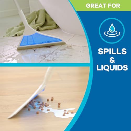Helio AirBroom 3-Piece Sweeper, Squeegee & Dustpan for Wet/Dry Cleaning
