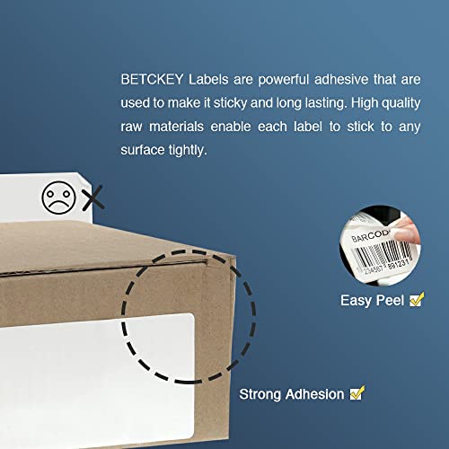 BETCKEY - Compatible Shipping Labels Replacement for Brother DK-1241 (4 in x 6 in), Use with Brother QL Label Printers [10 Rolls/2000 Labels] - color: Dk-1241 4" X 6"