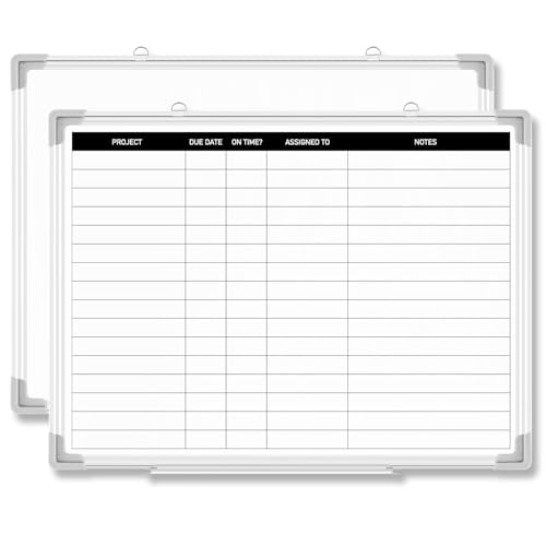 Lincia Lined Dry Erase Board for Office, Project Planning Board, 24"x18" - size: 24"W x 18"H, style: Project Planning Board