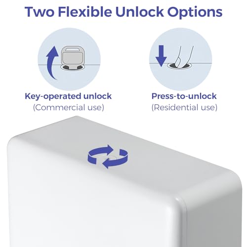 Stardrix Multifold Paper Towel Dispenser Wall Mount (White) – Large Capacity C-Fold, Trifold, and Folded Commercial Hand Towels Holder for Bathroom & Restroom – Adhesive or Screw Mounted - color: White