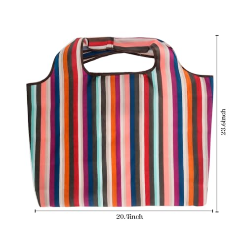 Reusable Grocery Bag 2 Packs Large Washable - color: L-rainbow