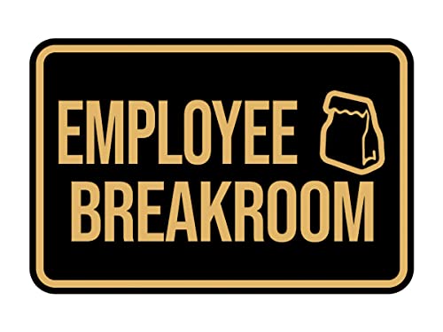 Classic Framed Employee Breakroom Sign (Black/Gold) - Small - color: Black Gold, size: 4 x 6" - Small (1 Pack)