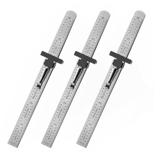 PEC Tools 6" Metal Pocket Ruler, 32nds/64ths & Decimal Equivalent, 3pcs - color: Decimal Equivalent Chart, size: 3