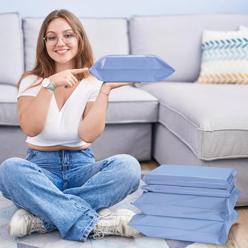 Metronic Poly Mailers 12x15.5 50PC Shipping Bags for Clothing Light Blue - color: Light Blue, size: 12x15.5 50PC