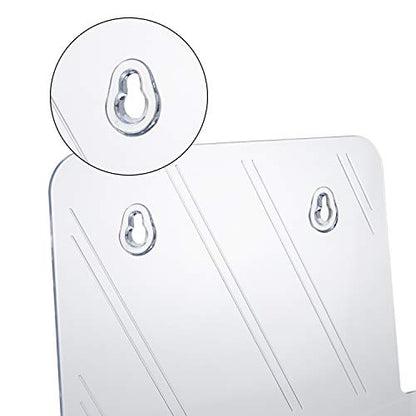 Yarlung 2 Pack Acrylic Brochure Holder, 8.5 x 11 Inches Clear Booklet Display Stand for Desk or Wall Mount, Plastic Countertop Organizer for Menu, Pamphlet, Literature, Document, Magazine, Journals