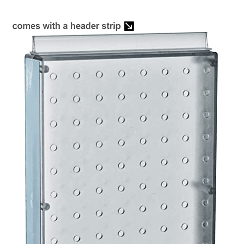 Azar Displays 700509-CLR-SPN 8-Inch W by 20-Inch H Revolving Base Pegboard Counter Unit, Clear - color: Clear, size: Revolving Base