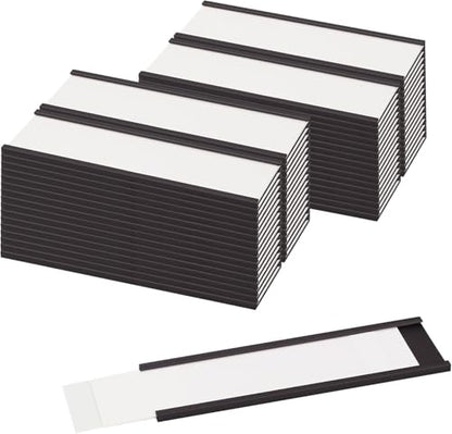 LLPT Magnetic Label Holder 4" x 1.2" 50 Packs C Channel, ROHS Certified NBR - size: 4" x 1.2" 50 Packs