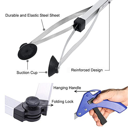 THUSIBER Reacher Grabber 32" Extra Long Folding Reaching Claw Heavy Duty Mobility Aid Arm Extender Gripper Tools for Trash Pick Up Litter Picker Garden Nabber Elderly Arthritis Reach Assist Tool