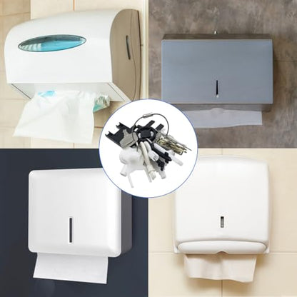 22 Pcs Dispenser Key Set, Compatible with Bobrick, Bradley, Kimberly Clark, Tork, Georgia Pacific, San Jamar, Cat 74, E114 and More, Replacement Key for Most Paper Towel, Toilet Paper, Soap Dispensers