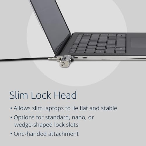 Kensington Combination Laptop Lock for Standard Security Slot, Resettable (K60213WW) - size: Slim, style: Simple Solution T-Bar