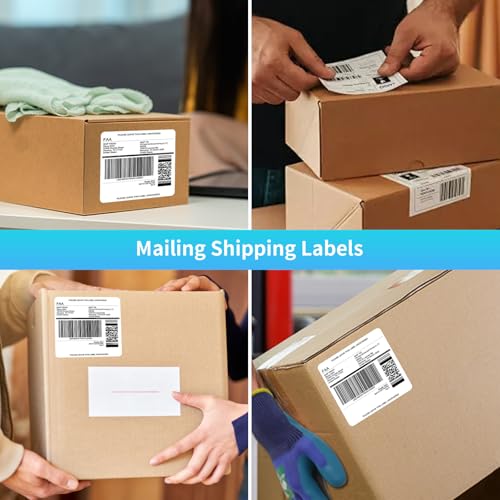 FungLam Printable Sticker Paper, 3-1/3" x 4" Shipping Address Labels 3000 Blank Mailing Labels for Laser & Inkjet Printers, 6 per Page Label Stickers, 500 Sheets - size: 500 Sheets / 3000 Labels