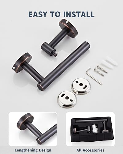 RARXTR Bronze Toilet Paper Holder SUS304 Stainless Steel Double Post Pivoting Toilet Paper Roll Holder Wall Mounted Toilet Tissue Holder for Commercial Bathroom RV Oil Rubbed Bronze - color: Oil Rubbed Bronze