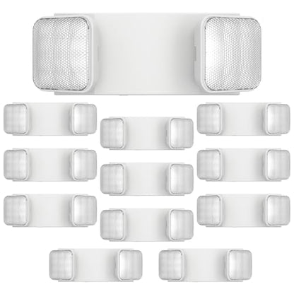 FREELICHT 12Pack Emergency Lights for Business, Square Heads, 90min Battery - size: 12 pack