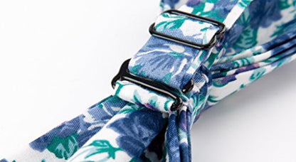LEVAO Men's Cotton Floral Printing Bow Tie - color: Cb0127