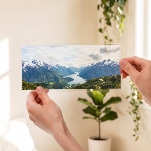 Okllen 10 Pcs Acrylic Wall Name Plate Holder Display, Door Name Plate Wall Nameplate Clear Sign Holder Frame with Adhesive Tapes for Posters, Flyers, Art, Office, Business, School, 10"x4"