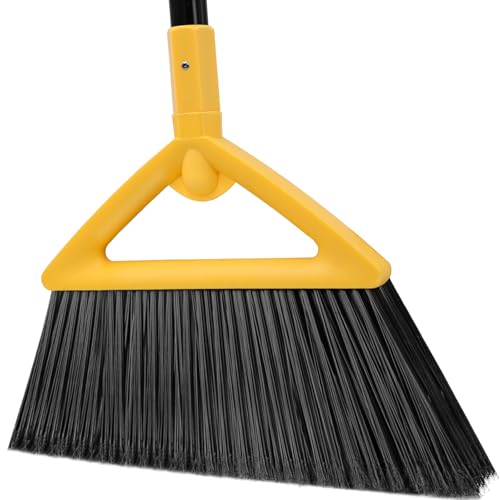 Heavy Duty Yellow Angle Broom with Long Handle - 1 Pack - color: 1pack Yellow