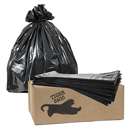 45 Gallon Extra Heavy Duty Trash Can Liners | BLACK, 3 Mil, 38" w x 43" H (50 Count), Home and Commercial Use
