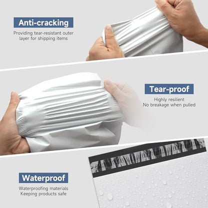 KKBESTPACK White Poly Mailers 12x15.5 in, Shipping Bags, 200 Pcs - size: 12" x 15.5" 200pcs