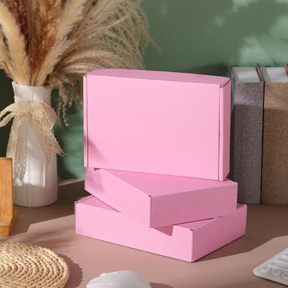 Qilery 100 Pcs 9 x 6 x 2 Inches Shipping Boxes, Pink - color: Pink, size: 9 x 6 x 2 Inches