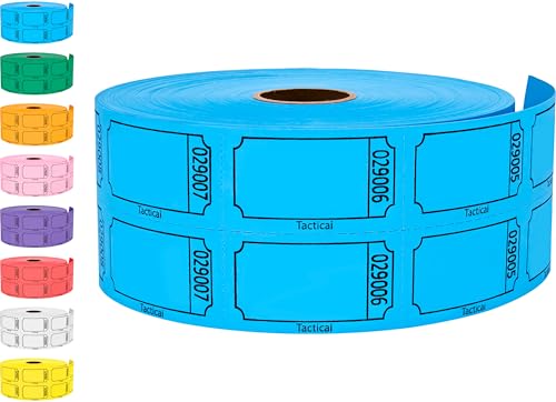 Tacticai 1000 Blank Raffle Tickets, 50/50 Double Roll, Blue - color: B - Double Roll - 1,000 Tickets - Blank - Blue