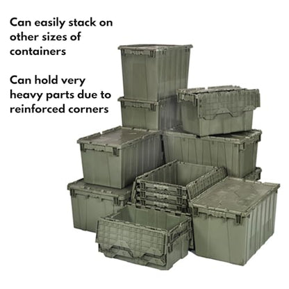 Storage Bins with Lids Heavy Duty Stackable Storage Box - size: 24" x 20" x 12"