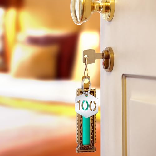 Yaocom 50 Pcs Hollowed Stainless Steel Number Tags - style: Hexagon, 51-100