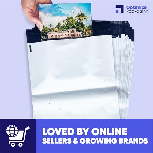 10x13 Heavy-Duty Poly Mailers – 30-Pack, White 3 Mil Thick Shipping Bags – Waterproof, Tear-Resistant, Recyclable Envelopes for Small Business & Clothing - size: 10" x 13"
