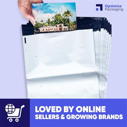 10x13 Heavy-Duty Poly Mailers – 30-Pack, White 3 Mil Thick Shipping Bags – Waterproof, Tear-Resistant, Recyclable Envelopes for Small Business & Clothing - size: 10" x 13"