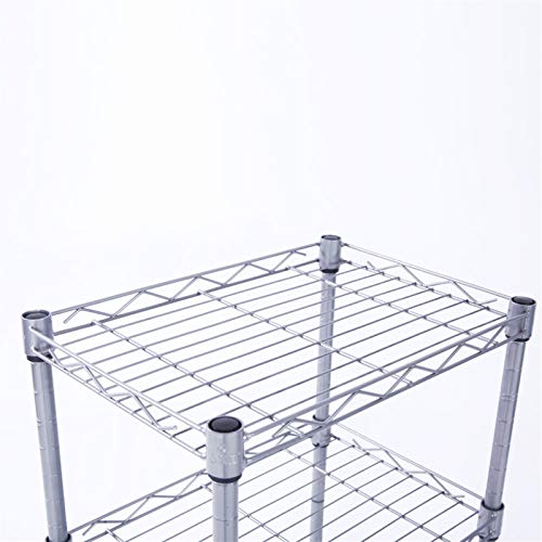 4-Tier Adjustable Storage Shelves Unit,Wire Shelving Units Metal Storage Rack, for Pantry, Garage, Kitchen,13.7Wx9.8Dx31.5H Inchs,Silver