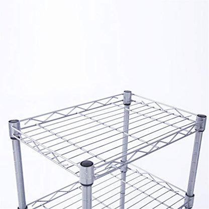 4-Tier Adjustable Storage Shelves Unit,Wire Shelving Units Metal Storage Rack, for Pantry, Garage, Kitchen,13.7Wx9.8Dx31.5H Inchs,Silver