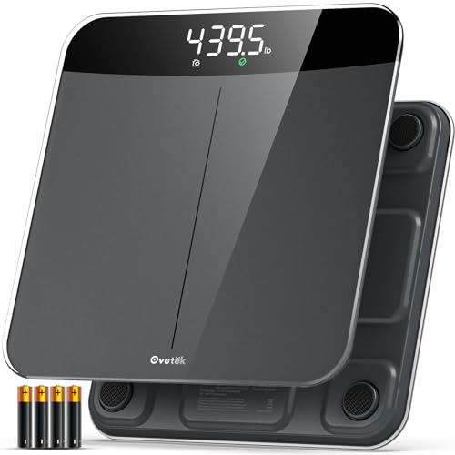Ovutek Bathroom Scales Digital Weight 450lb, Most Accurate to 0.05lb - color: Black, size: 11.8*11.8in