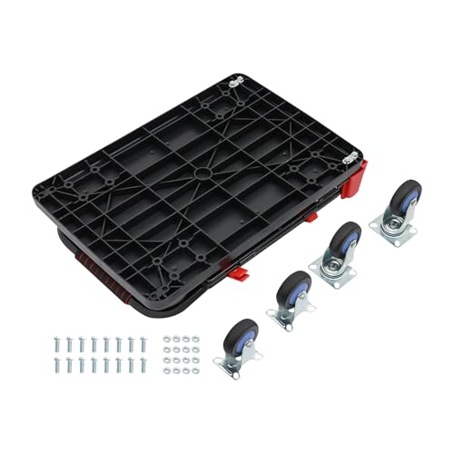 Platform Truck Cart with Removable Cage 4-in-1 Heavy Duty Push Cart Dolly Load 330LBS with Swivel Casters, Multipurpose Platform Hand Truck Dolly for Grocery/Stall/Storage
