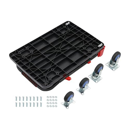 Platform Truck Cart with Removable Cage 4-in-1 Heavy Duty Push Cart Dolly Load 330LBS with Swivel Casters, Multipurpose Platform Hand Truck Dolly for Grocery/Stall/Storage