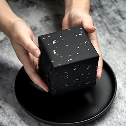 WRAPAHOLIC 30 Inch Black Wrapping Paper Roll - 30 Inch x 16.5 Feet - Black Gold Design with Silky Touch Perfect for Birthday, Holiday, Wedding, Baby Shower - color: Black, size: 30 inch x 16.5 feet