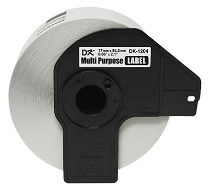 Brother Genuine DK-1204 Multipurpose Paper Label Roll, Die-Cut Paper Labels, Engineered for Excellence, 400 Labels Per Roll - size: 1 Roll