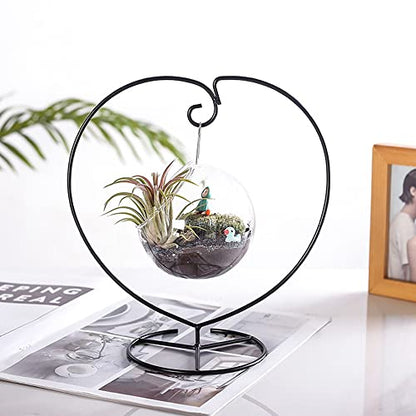 Ornament Display Stand Holder Iron Hanger for Chrismas Hanging Glass Globes (Love Shape 1 Pcs)